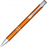  Кнопочная шариковая ручка Moneta из анодированного алюминия, синие чернила, оранжевый