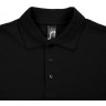 Рубашка поло мужская Sol's Spring 210, черная, размер 5XL
