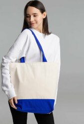 Сумка для покупок на молнии Avoska Shopaholic Zip, неокрашенная с синим
