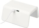 Зарядная станция с часами 15W Flame, белая