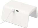 Зарядная станция с часами 15W Flame, белая