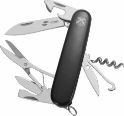 Нож перочинный Stinger, 90 мм, 13 функций, материал рукояти: АБС-пластик (чёрный)