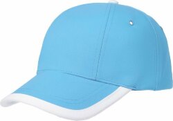 Бейсболка Molti Honor, голубая с белым кантом