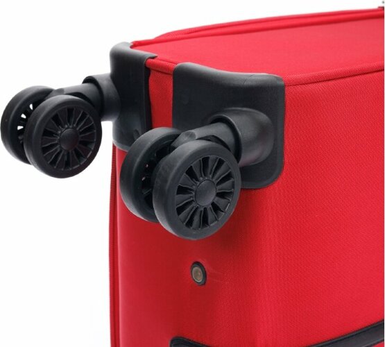 Чемодан TORBER Brosno, красный, нейлон 600D, 36.5 х 14 х 54 см, 32 л