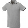 Мужская футболка поло Elevate Fairfield с коротким рукавом с проклейкой, серый меланж/темно-синий/белый, размер 2XL (54-56)