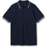Рубашка поло Unit Virma Stripes, темно-синяя, размер S