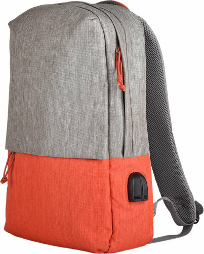 Рюкзак BAG FLY"Beam", серый/оранжевый, 44х30х10 см, ткань верха: 100% полиамид, подкладка: 100% полиэстер