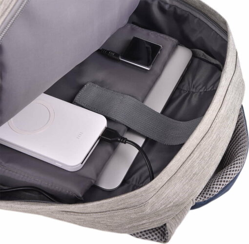 Рюкзак BAG FLY"Beam", серый/оранжевый, 44х30х10 см, ткань верха: 100% полиамид, подкладка: 100% полиэстер