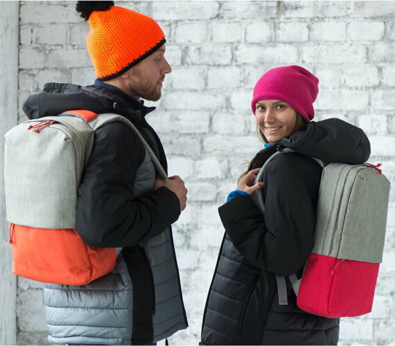 Рюкзак BAG FLY"Beam", серый/оранжевый, 44х30х10 см, ткань верха: 100% полиамид, подкладка: 100% полиэстер