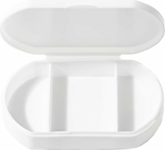 Витаминница TRIZONE, 3 отсека; 6 x 1.3 x 3.9 см; пластик, белый