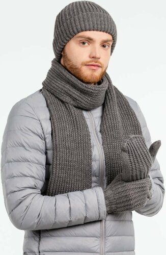 Варежки teplo Nordkyn, серые, L/XL