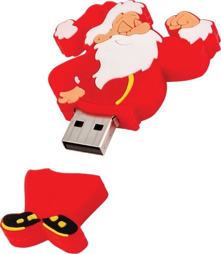 Флеш-карта Дед Мороз USB 8GB, красный/белый