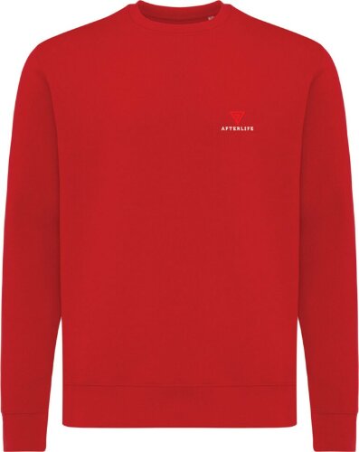 Свитшот Iqoniq Etosha из переработанного хлопка, унисекс, 280 г/м2, красный, размер XL