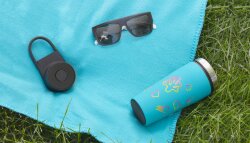 Плед Байкал, бирюзовый