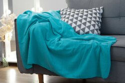 Плед Байкал, бирюзовый