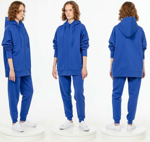 Толстовка унисекс H3, синяя, XL/2XL