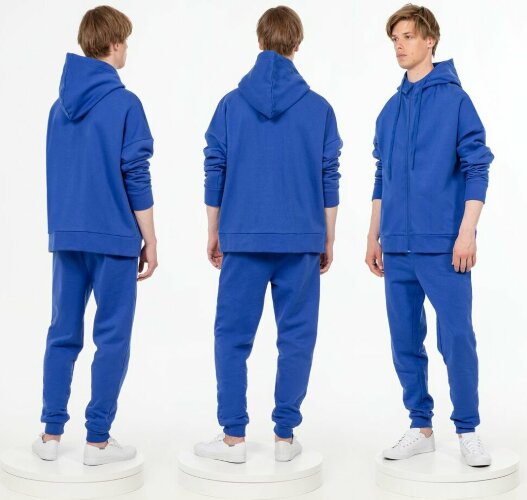 Толстовка унисекс H3, синяя, XL/2XL