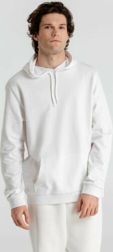 Толстовка с капюшоном унисекс Hoodie, белая, XL