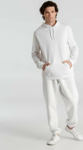 Толстовка с капюшоном унисекс Hoodie, белая, XL