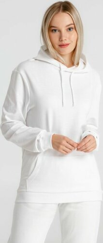 Толстовка с капюшоном унисекс Hoodie, белая, XL