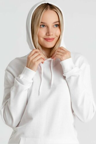 Толстовка с капюшоном унисекс Hoodie, белая, XL