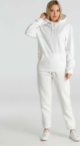 Толстовка с капюшоном унисекс Hoodie, белая, XL