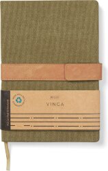Блокнот VINGA Bosler из переработанного канваса RCS, 80 г/м2