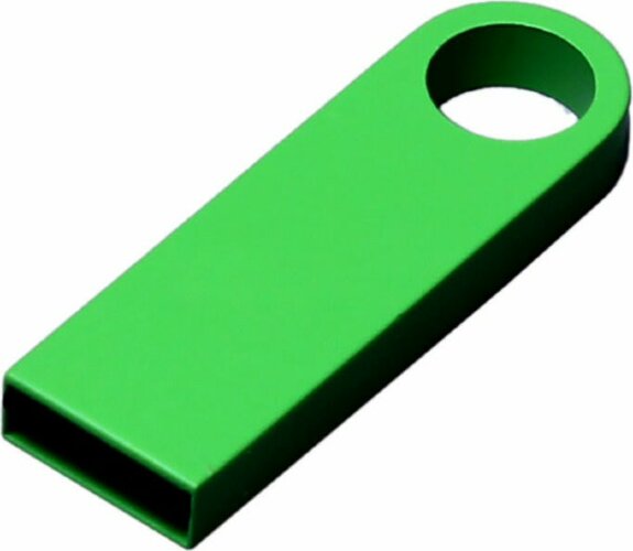 USB 2.0-флешка на 32 Гб с мини чипом и круглым отверстием, зеленый