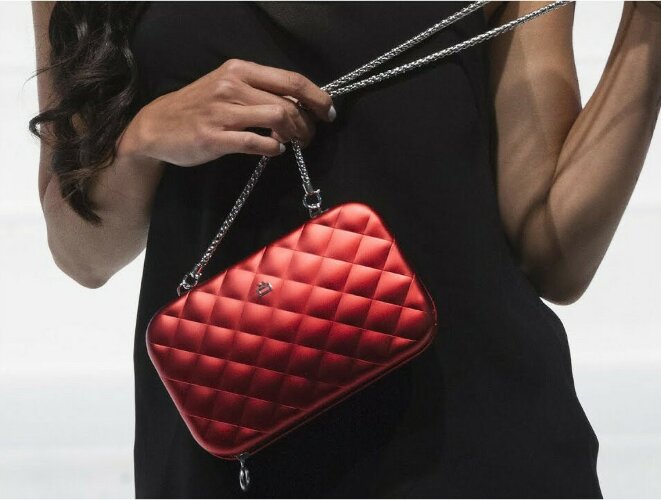 Алюминиевый стеганный клатч Ogon Quilted Lady Bag, красный