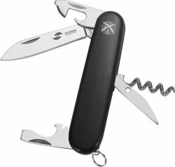 Нож перочинный Stinger, 90 мм, 10 функций, материал рукояти: АБС-пластик (чёрный)