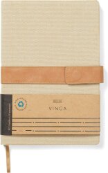 Блокнот VINGA Bosler из переработанного канваса RCS, 80 г/м2