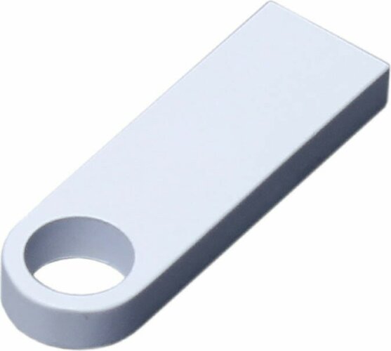 USB 2.0-флешка на 64 Гб с мини чипом и круглым отверстием, белый