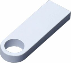 USB 2.0-флешка на 64 Гб с мини чипом и круглым отверстием, белый