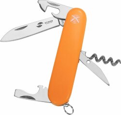 Нож перочинный Stinger, 90 мм, 10 функций, материал рукояти: АБС-пластик (оранжевый)