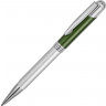 Ручка шариковая Мичиган, серебристый/зеленый