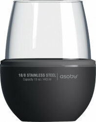 Термобокал для вина Asobu WINE KUZIE 440 мл, черный