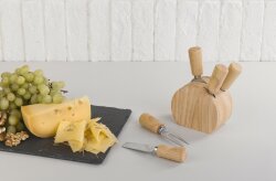 Набор для сыра Chief of cheese на подставке, натуральный