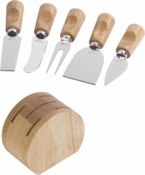 Набор для сыра Chief of cheese на подставке, натуральный