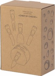 Набор для сыра Chief of cheese на подставке, натуральный