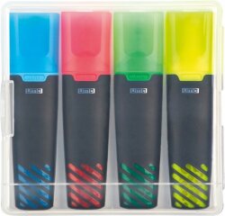 Набор жидких текстовых выделителей UMA LIQEO HIGHLIGHTER 4er SET, цвета текстовых выделителей: желтый,