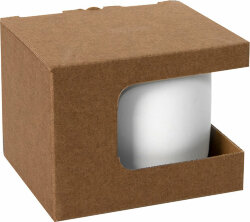 Коробка для кружек 23504, 26701, размер 12,3х10,0х9,2 см, микрогофрокартон, коричневый