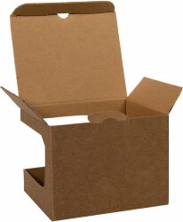 Коробка для кружек 23504, 26701, размер 12,3х10,0х9,2 см, микрогофрокартон, коричневый