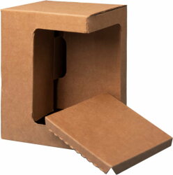 Коробка для кружки 26700, размер 11,9 х 8,6 х 15,2 см, микрогофрокартон, коричневый