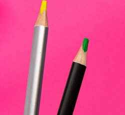 Карандаш-текстовыделитель двухцветный EXPERT, серебристый