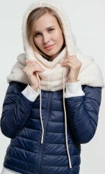 Балаклава-капюшон Molti Flocky, молочно-белая