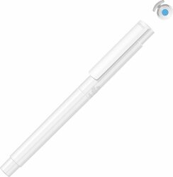 Маркер в корпусе из переработанного материала rPET UMA RECYCLED PET PEN PRO LIQEO, белый с голубыми чернилами