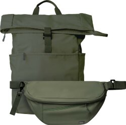 Подарочный набор Boston, зеленый (рюкзак, сумка cross body)