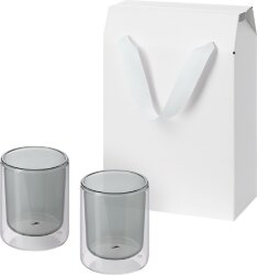 Подарочный набор 2 cтеклянных стакана Marlo в коробке-пакете