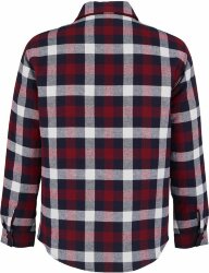 Куртка-рубашка оверсайз унисекс Sol's Noah, бордовая, размер 3XL/4XL